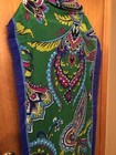 Vera Bradley Soft Wool Scarf  Emerald Paisley Wrap Green Blue Travel 