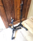 Set Of 2  Never Used  Heavy Duty Light Stands With Casters  Foldable Tripod