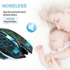 M2 Wireless Gaming Mouse  Silent Rechargeable Computer Mice-black