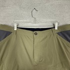 Rei Mens Outdoor Hiking Cargo Shorts Olive Green Size 40 Zip Pockets