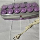 Conair Ion Shine Velvet Hot Rollers Curl Large Jumbo 1 5  Flocked   Clips pins