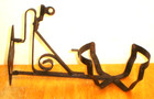 Antique Ornate Wrought Iron Wall Mount Oil Lamp Holder Swing Arm W  Bracket