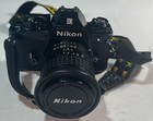 Nikon Em 35mm Film Camera W nikon Series E 100mm 1 2 8 Lens strap    New Battery
