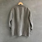 Men Boglioli Blazer Grey Linen 44   Xxl   52
