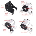 2 Bolt Engine Motor Mount Kit For 96-00 Civic Ek B16 B20 D16 B D Chrome Billet