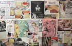 Lot 100  1930s-1940s 1950s ads   Cutouts  ephemera collage junk Journals 
