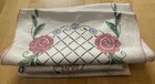 4 Vintage Unfinished Tri Chem Embroidery Dresser Table Scarves Doilies