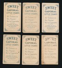 1910 T59 Sweet Caporal Cigarettes Flags Of All Nations -lot Of  6  Different
