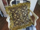Gorgeous Aubusson Style Old World Gold   Brown Needlepoint Pillow Cover Nwot