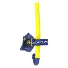 Speedo Adult Travel Mask And Snorkel Set - Navy yellow  Polycarbonate   Silicone