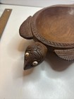 Vintage Wooden Carved Tribal Turtle Bowl Polynesian Art Craft Check Photos