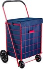 Folding Shopping Cart Liner Cover Rolling Utility Trolley Wheels Basket Hood Bag