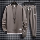 Men s 2 Piece Set Sweatshirt Sweatpants Set Mens Sports Suit Tracksuit