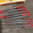 Vintage Sanford Eagle Sage Retractable Rubberized Red Ink Pen Medium 8 Pcs Nos