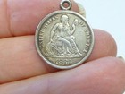 1883 Love Token Ies I E S Seated Liberty Dime Charm Post Civil War Era
