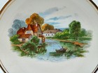 Vintage Stoughton Wis 9  Advertising Plate Howe Lee Homme Groceries   Crockery