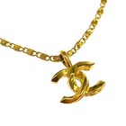 Chanel Gold Mini Cc Pendant Necklace 1982 Nq06211