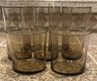 Vintage 1970s Mid-century Modern Libby Bolero Tumblers Tawny Smoke Brown 7 Pcs