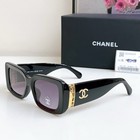 Chanel Jewel Tweed Sunglasses Ch5534 Black Frame Polarized With Case