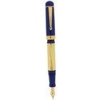 2002 Delta Nautilus Sterling Vermeil Blue Lapis Gold Fleck Fountain Pen Mint