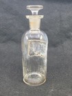 Antique Whitall Tatum   Co  Glass Apothecary Bottle Pharmacy Sunken Label Vtg