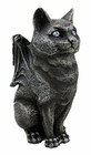 Stoic Moon Guardian Feline Cat Gargoyle Gothic Candle Holder Figurine 5 5 h