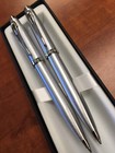 Sheaffer 100 Brushed Chrome Ballpoint Pen 0 7mm Pencil Set