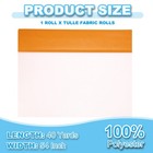 Tulle Fabric Rolls  54 Inch By 40 Yards Fabric Spool Tulle  Bright Orange