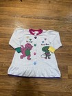 Vintage Lyons Barney Toddler Long Sleeve Shirt Barney   Baby Bop Heart Buttons