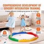 Uimoso Kids Balance Beam Stepping Stones Gymnastics Children Balance Board 8 Pcs