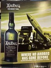 Ardbeg Distillery Scotch Whisky 2013 Rocket Tour Embossed Metal Sign 26  X 20 