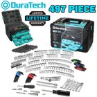 Duratech 497pc Mechanics Tool Set Automotive Sae metric Socket 3 Drawer Case Box
