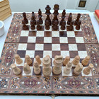 Backgammon Chess Set Handmade Solid Inlaid Wood Game Board- Christmas Gift    