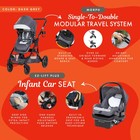 Baby Trend Morph Single To Double Modular System   Car Seat  Dash Grey open Box 
