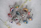 Assorted Ceramic Colorful classic Cupboard Cabinet Knob Hand Painted Drawer Pull
