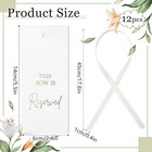 12 Pack Reserved Chair Signs With Ribbon For Wedding  Restaurant  Church  gold 