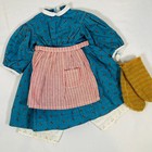 18  American Girl Doll 1986 Pc Kirsten Blue Meet Dress Outfit Set Apron   Socks