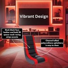 Kids Video Rocker Gaming Chair Pu Leather Mesh Black Red
