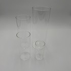 Clear Glass Cylinder Vase - Set Of 3
