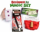 Beginner Magic Set Kit 10  Magician Wand   7 Trick Money Card Thumb Tip Silk Toy