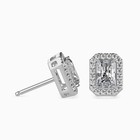 Diamond Stud Earrings 1 40 Ctw Lab Grown Vs1 Ef Radiant Igi Cert  14k White Gold