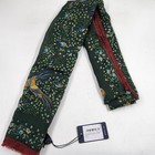 Drake s Floral Birds Of Paradise Print Wool-silk Scarf Men s O s Green