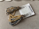 New Encore Bohemian Glass Bead Earrings Pierced Drop Silver  Gold  Black 3  Long