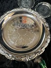Lot Of 4 Vintage Italian Silver Plated Ep On Steel Ornate Wine Coasters