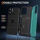 For Iphone 15 14 Pro Max 13 12 Shockproof Credit Card Slot Wallet Holder Case