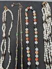 Lot Of 12 Vintage Estate Sale Bead Necklaces Various Lengths  Colors  Sizes