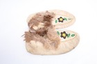 Vintage Cree Indian Floral Leather Beaded Moccasins Native American 10 5 