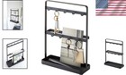 Lightweight Wall-mounted Key Rack - 9 Hook Organizer With Bottom Tray  Black