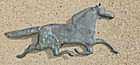 Antique 30  Copper Running Horse Weathervane Topper Primitive Folk Art