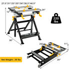 Folding Portable Workbench Work Table W  Adjustable Height   Tiltable Platform